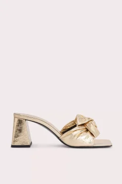 Lamar Parchment Metallic Leather
