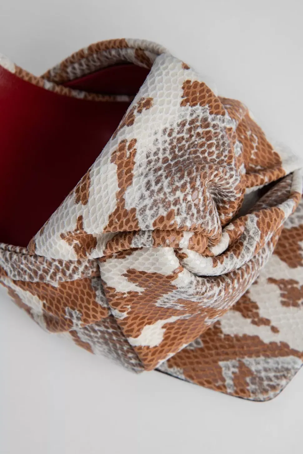 Lana Almond Snake Print Leather