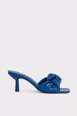 Lana Deep Blue Gloss Grained Leather