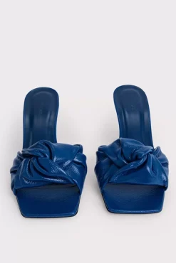 Lana Deep Blue Gloss Grained Leather