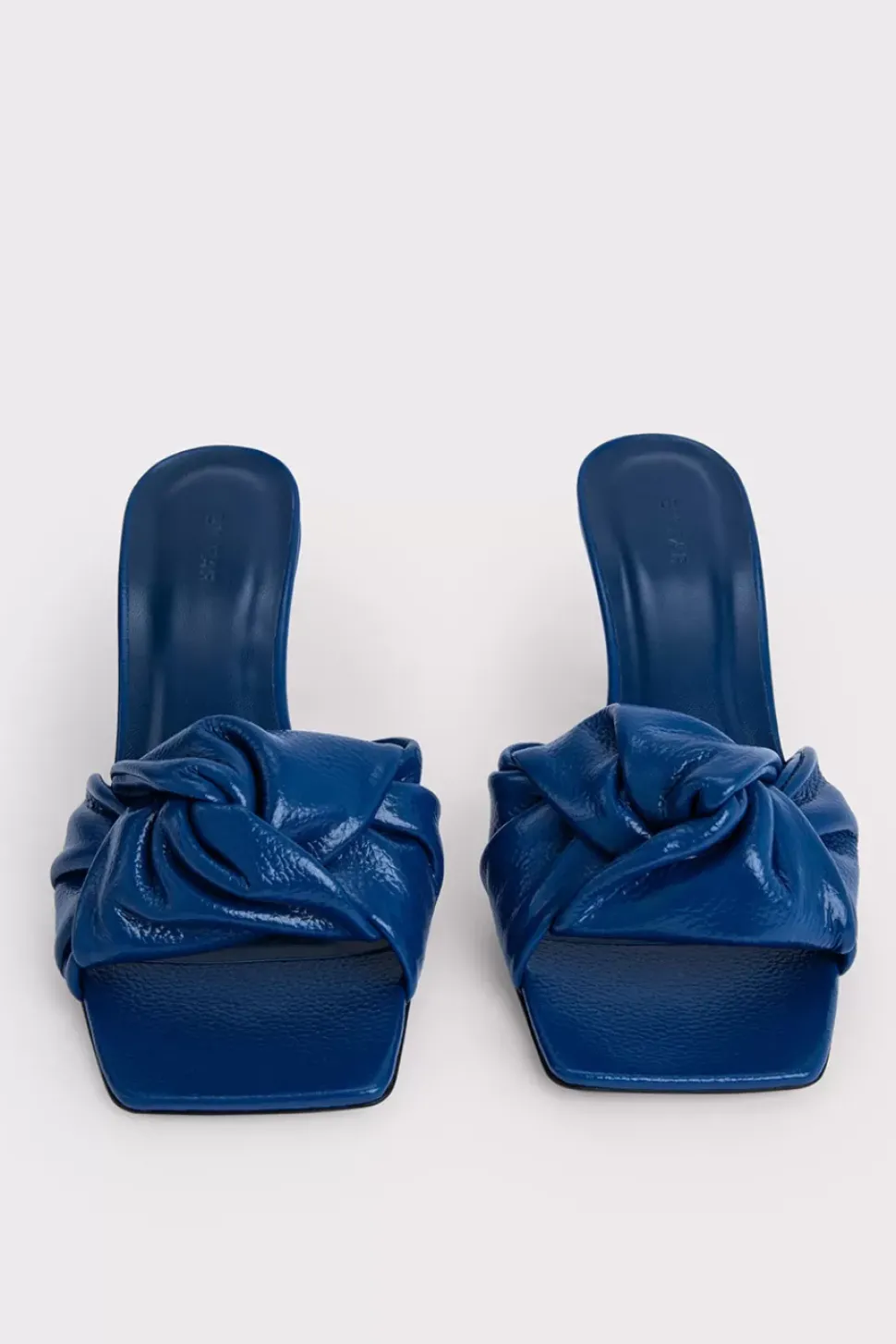Lana Deep Blue Gloss Grained Leather