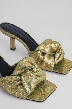 Lana Disco Green Hologram Leather