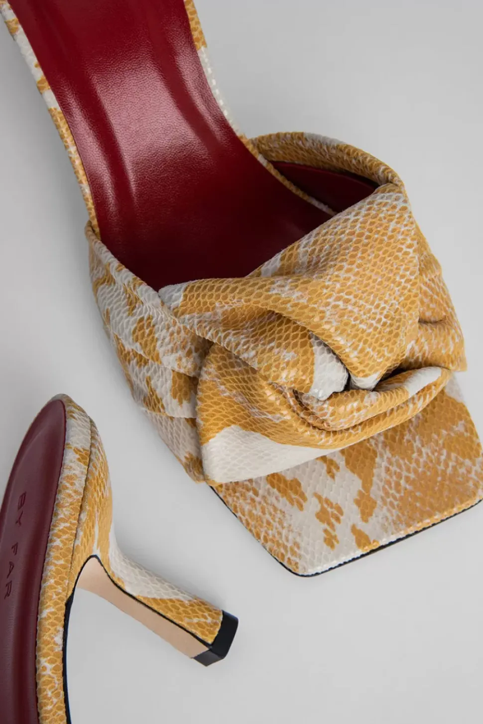 Lana Saffron Snake Print Leather