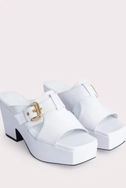 Lenka White Gloss Leather