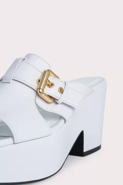 Lenka White Gloss Leather