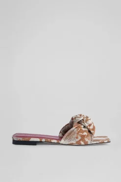 Lima Almond Snake Print Leather