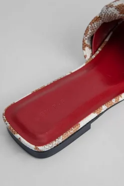 Lima Almond Snake Print Leather
