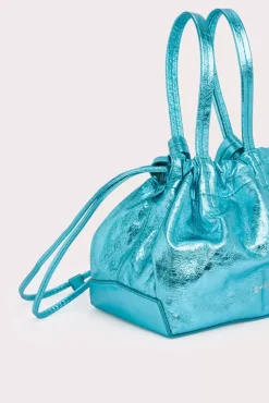 Malmo Aquamarine Metallic Leather