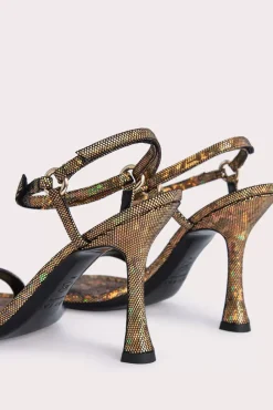 Mia Disco Bronze Hologram Leather