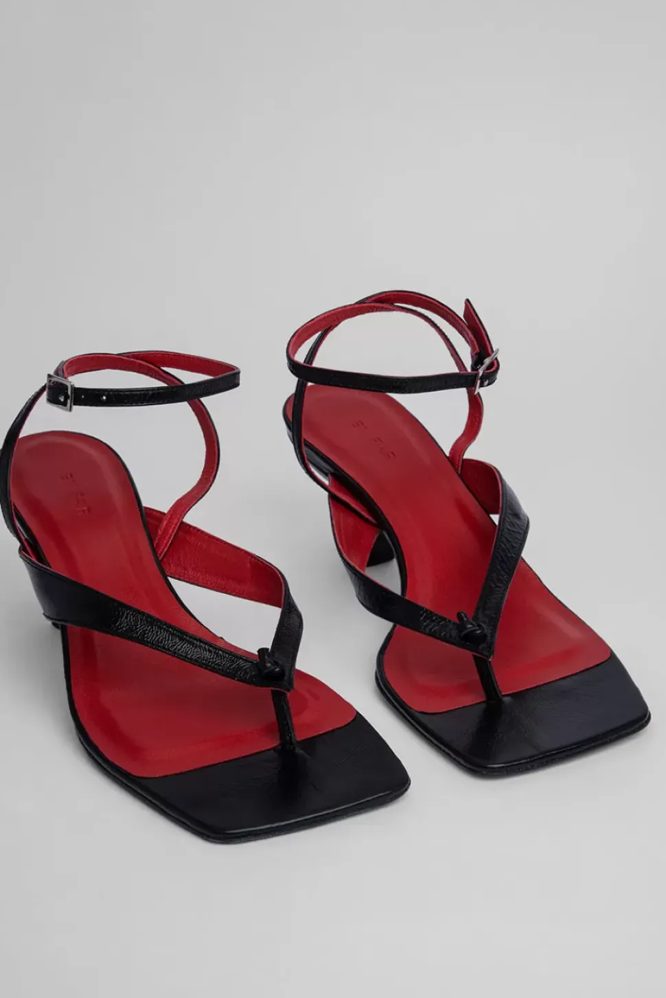 Mindy Black Creased Leather