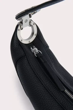 Mini Amira Black Flat Grain Leather