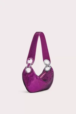 Mini Amira Fuchsia Disco Dot Leather