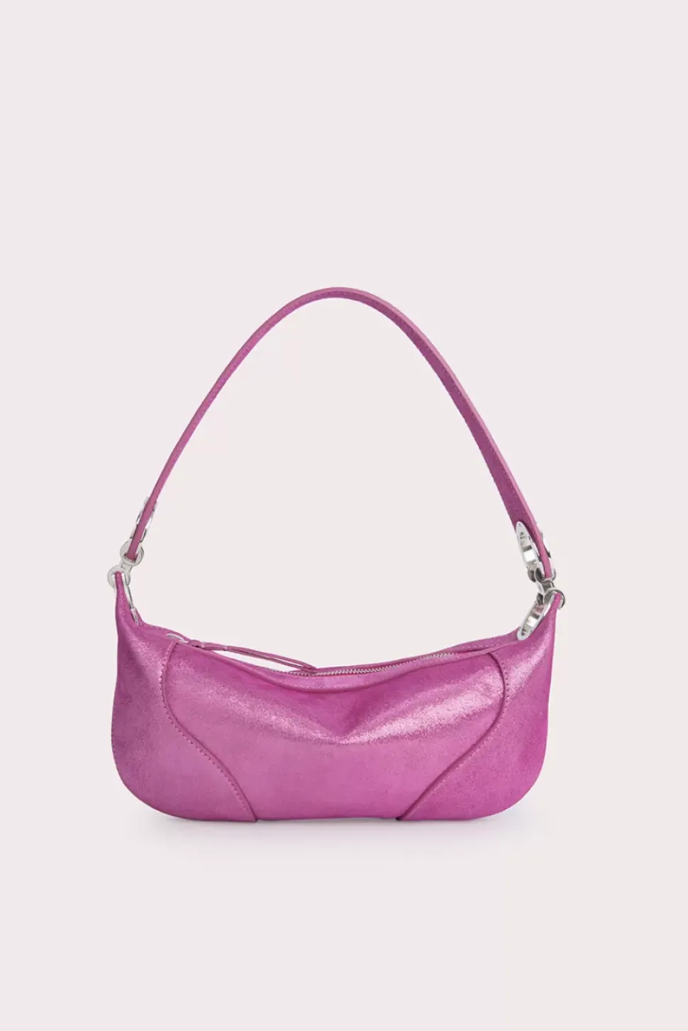 Mini Amira Fuchsia Jeans Lame Leather