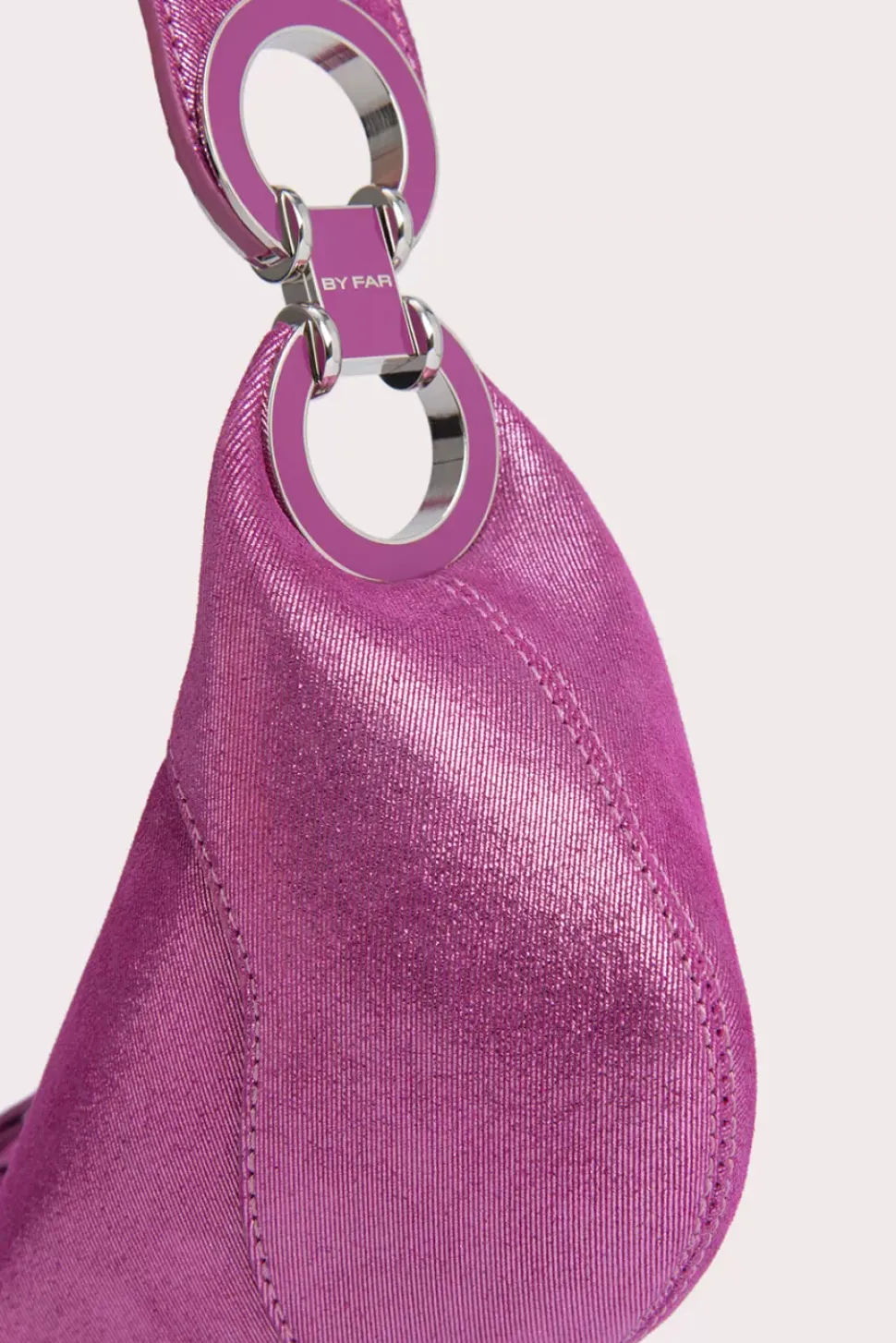 Mini Amira Fuchsia Jeans Lame Leather