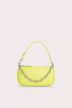 Mini Rachel Acid Green Circular Croco Embossed Leather