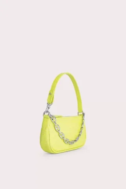 Mini Rachel Acid Green Circular Croco Embossed Leather