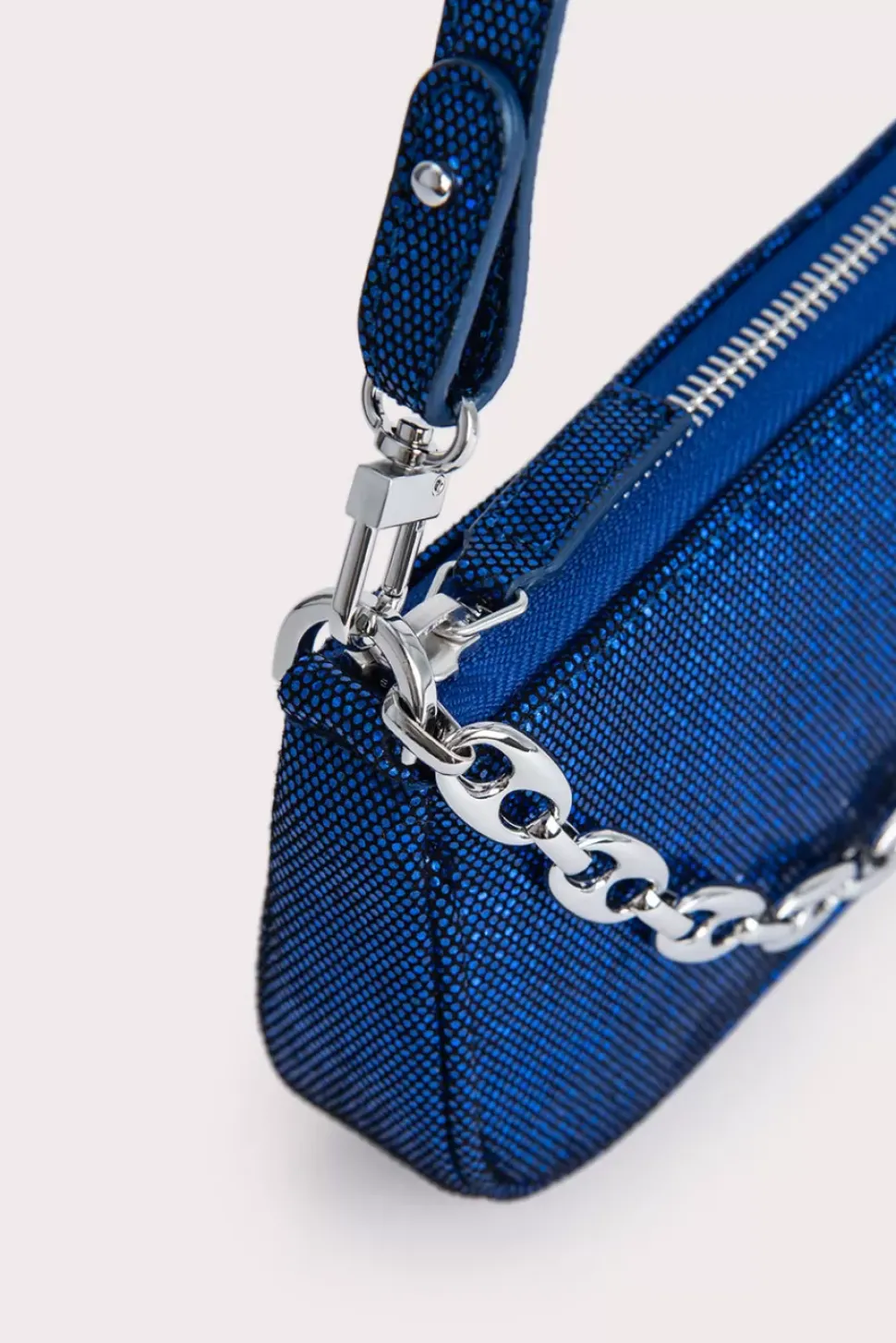 Mini Rachel Blue Disco Dot Leather