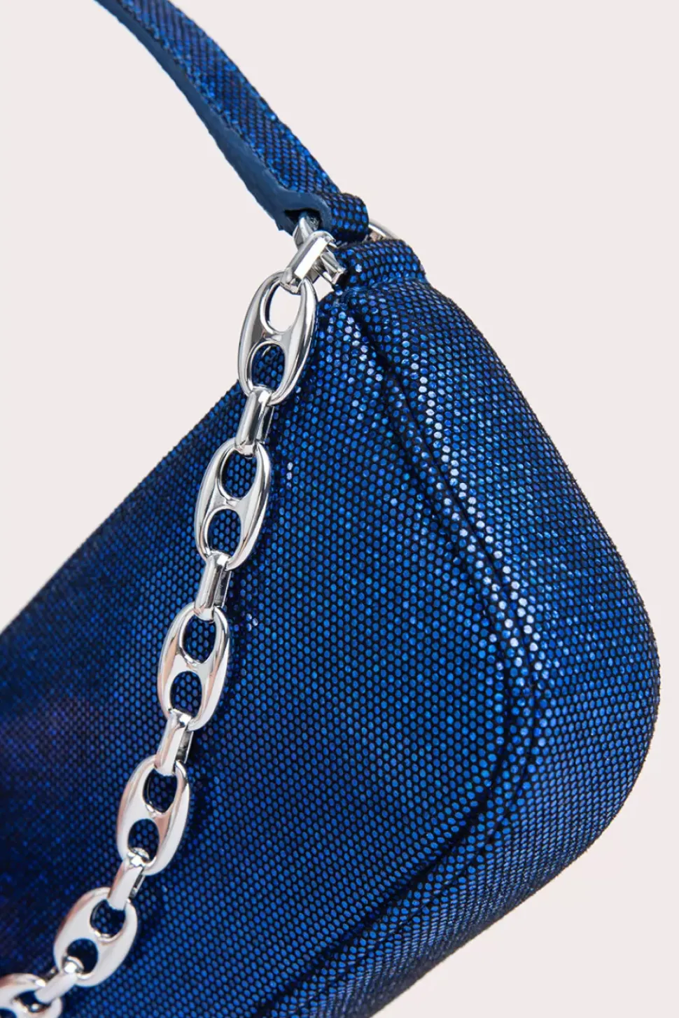 Mini Rachel Blue Disco Dot Leather