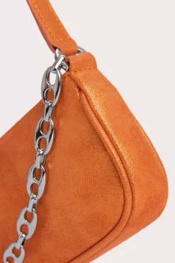 Mini Rachel Burnt Orange Jeans Lame Leather