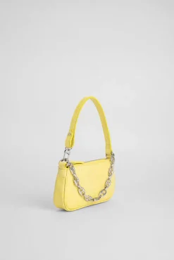 Mini Rachel Custard Croco Embossed Leather