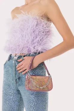 Mini Rachel Disco Violet Hologram Leather