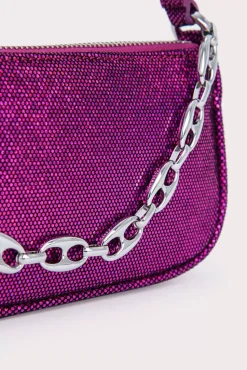 Mini Rachel Fuchsia Disco Dot Leather