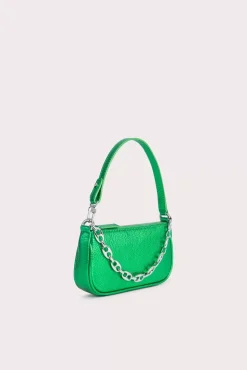 Mini Rachel Green Metallic Grain Leather