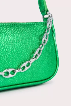 Mini Rachel Green Metallic Grain Leather