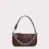 Mini Rachel Nutella Croco Embossed Leather