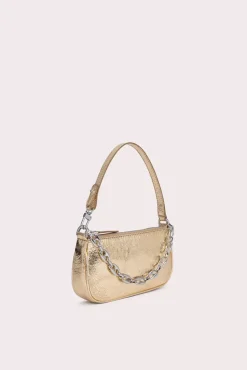 Mini Rachel Parchment Metallic Leather