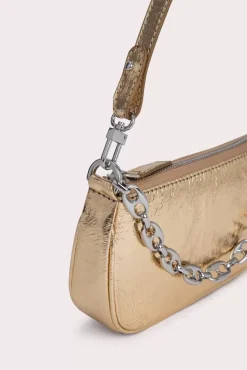 Mini Rachel Parchment Metallic Leather