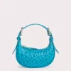 Mini Soho Azur Circular Croco Embossed Leather
