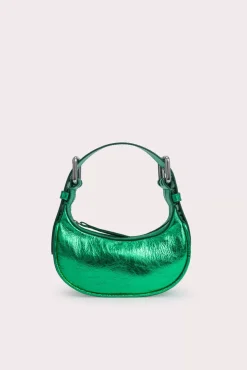 Mini Soho Clover Green Metallic Leather