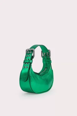 Mini Soho Clover Green Metallic Leather