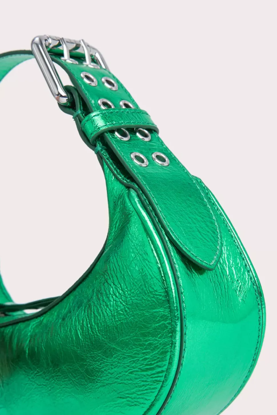 Mini Soho Clover Green Metallic Leather