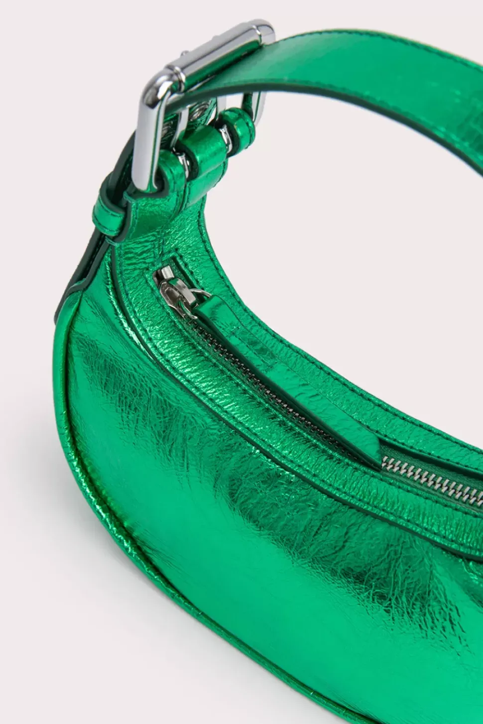 Mini Soho Clover Green Metallic Leather