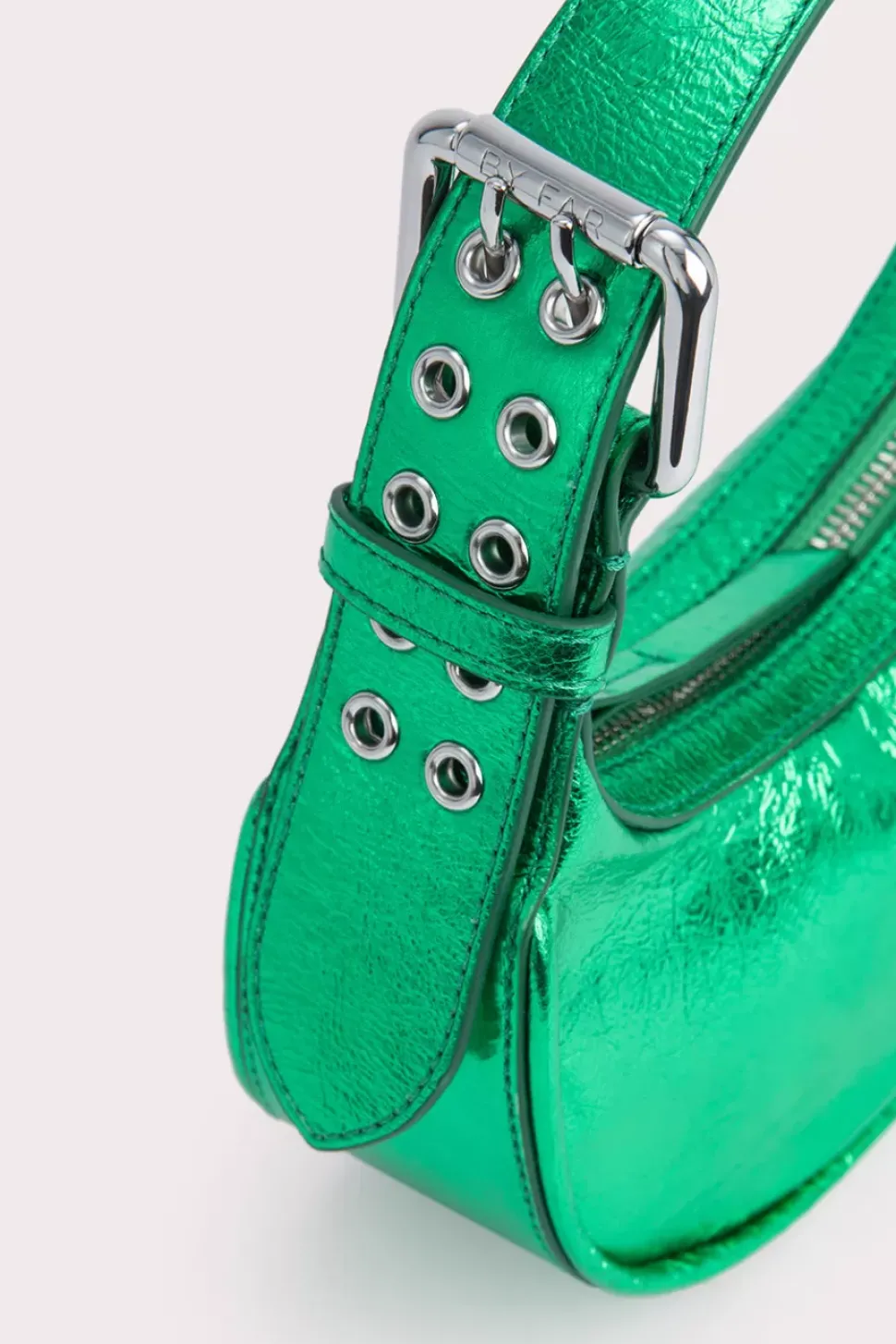 Mini Soho Clover Green Metallic Leather