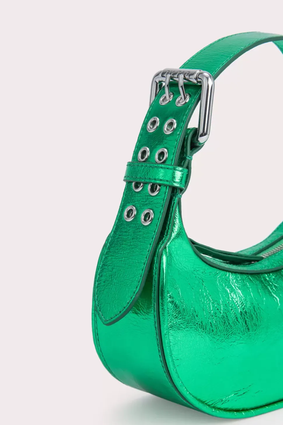 Mini Soho Clover Green Metallic Leather