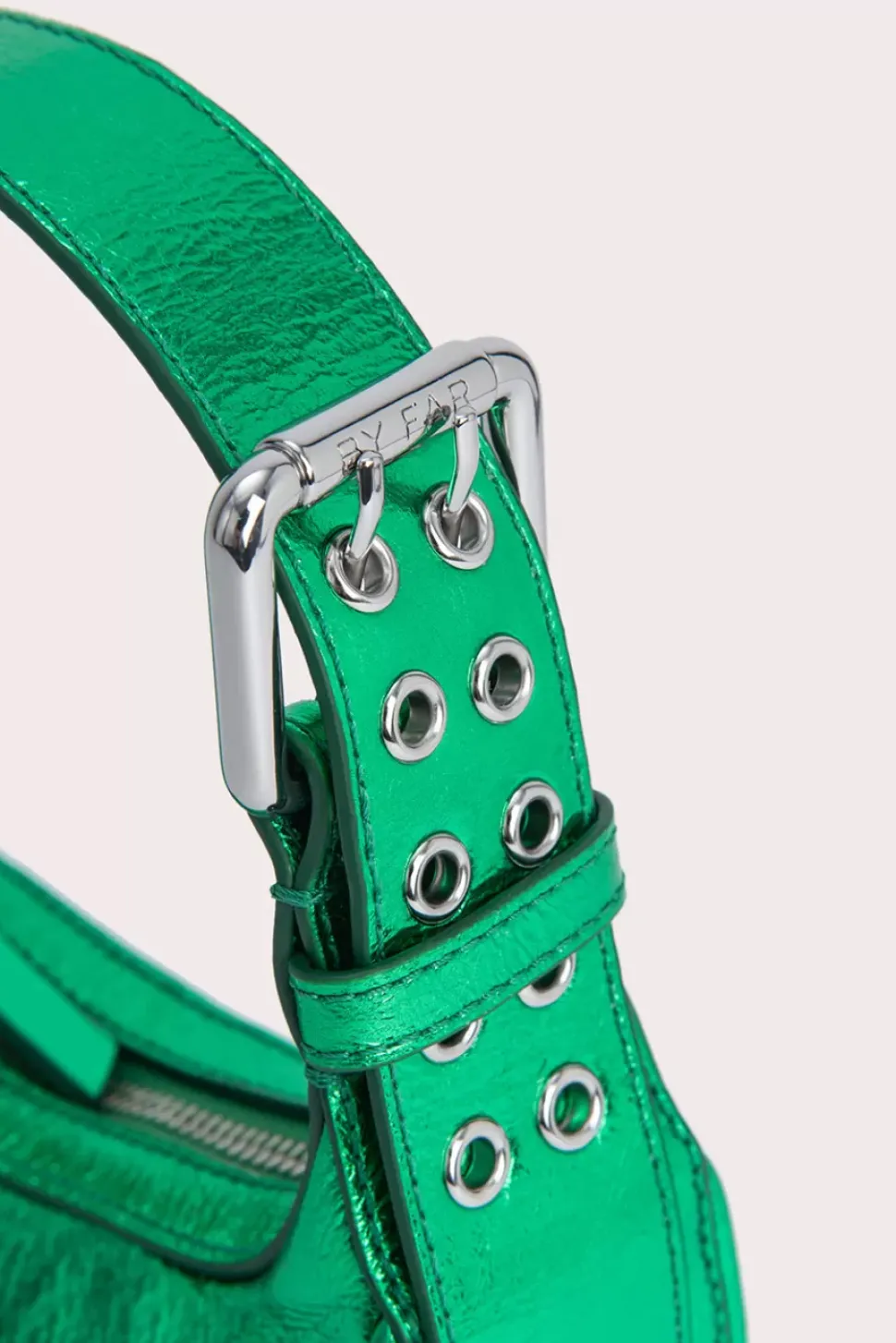 Mini Soho Clover Green Metallic Leather
