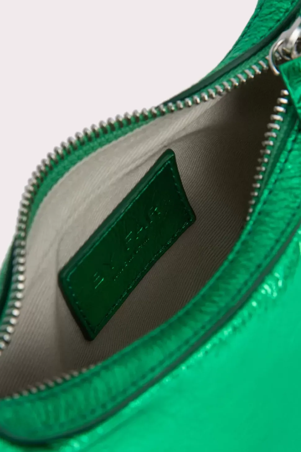 Mini Soho Clover Green Metallic Leather
