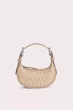Mini Soho Kraft Circular Croco Embossed Leather
