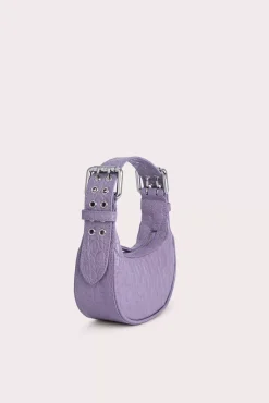 Mini Soho Purple Haze Circular Croco Embossed Leather