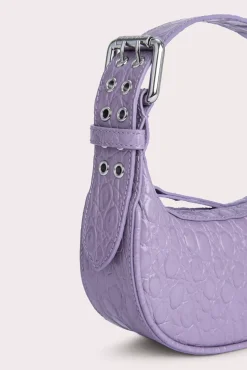 Mini Soho Purple Haze Circular Croco Embossed Leather