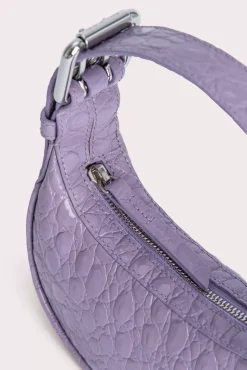 Mini Soho Purple Haze Circular Croco Embossed Leather