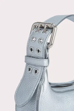 Mini Soho Silver Flat Grain Leather
