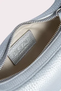 Mini Soho Silver Flat Grain Leather