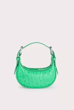 Mini Soho Super Green Circular Croco Embossed Leather