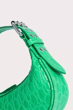 Mini Soho Super Green Circular Croco Embossed Leather