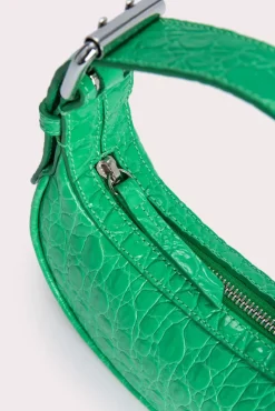 Mini Soho Super Green Circular Croco Embossed Leather
