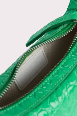 Mini Soho Super Green Circular Croco Embossed Leather